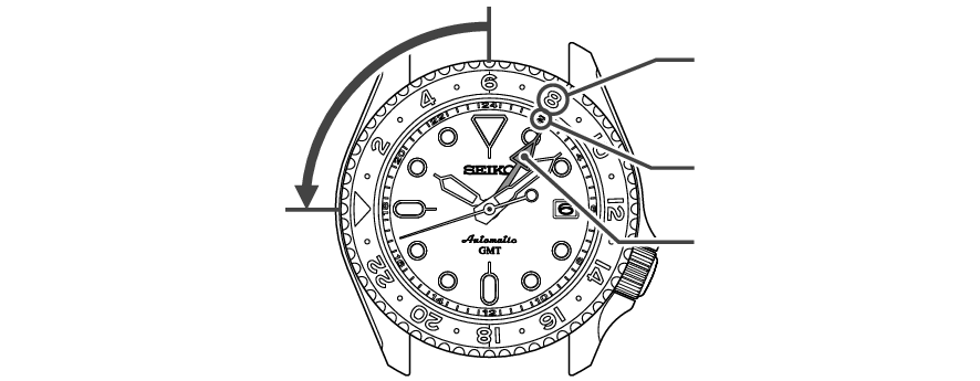 How to use the rotating bezel with 24-hour scale (For models with rotating  bezel having 24-hour scale)