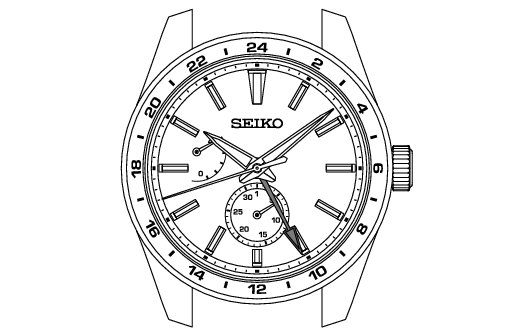 Bianco Seiko Orologio Standard 