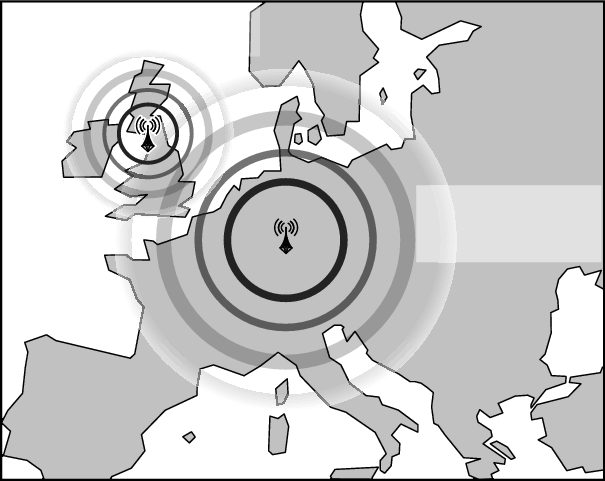 Radio signal reception range indication-4 UK + Radio signal reception range indication-4 UK