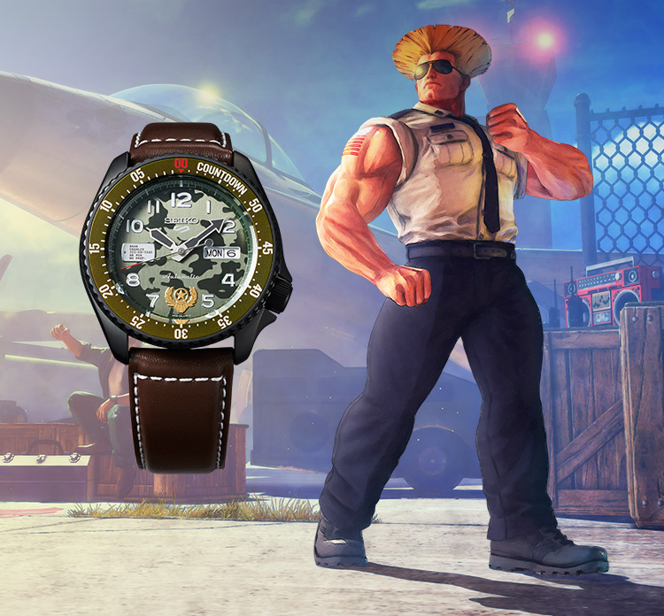Seiko 5 Sports STREET FIGHTER V Limited Edition | GUILE model | Seiko Watch  Corporation