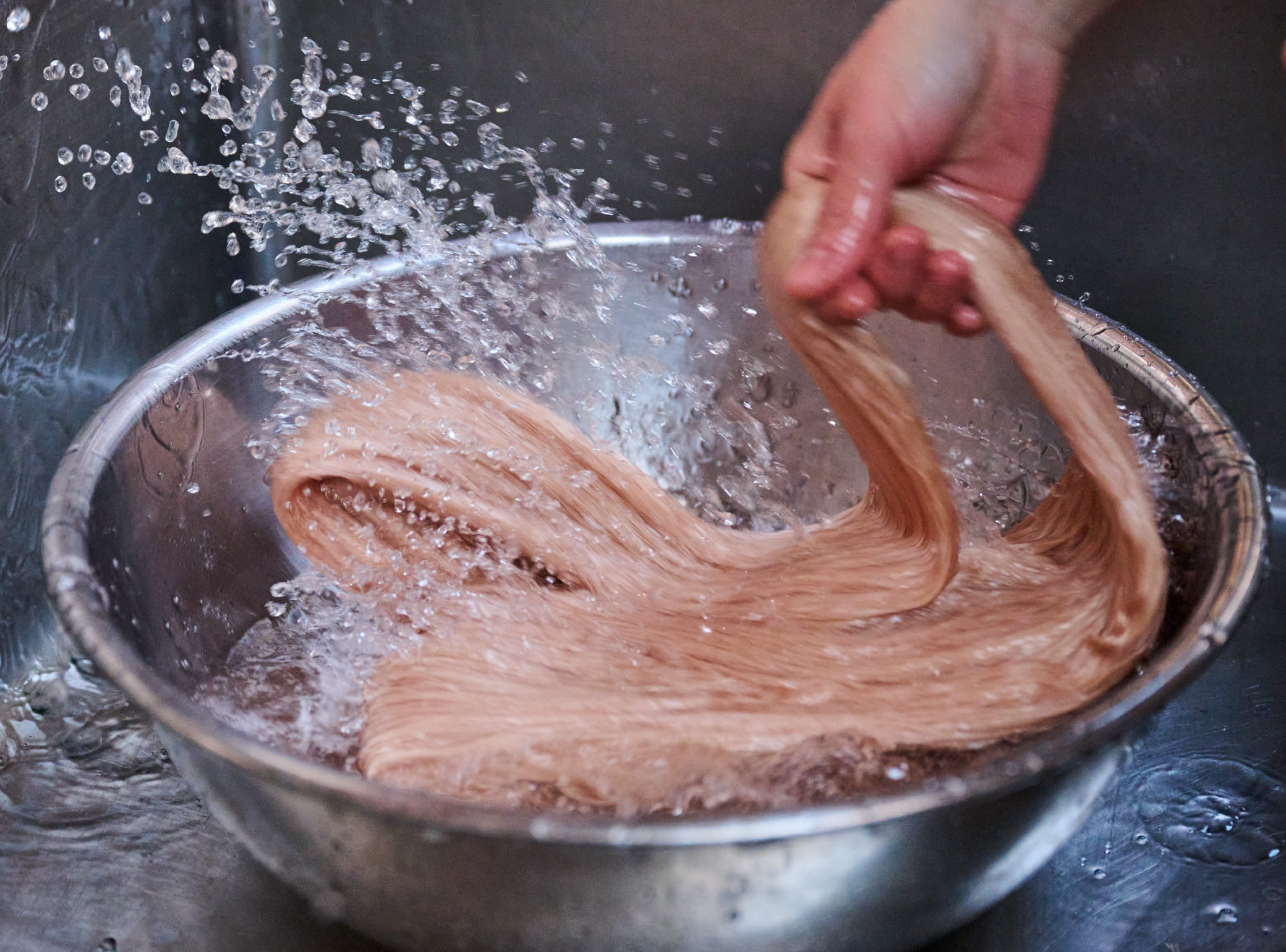 Photo of fixing solution to set the colour