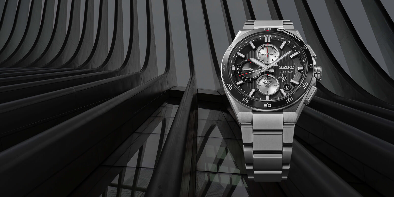 Seiko Astron GPS Solar Duplo Horário Cronógrafo 5X83