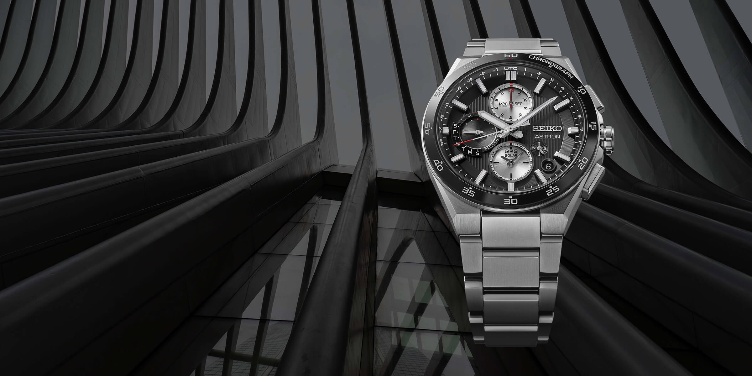Seiko Astron GPS Solar Duplo Horário Cronógrafo 5X83