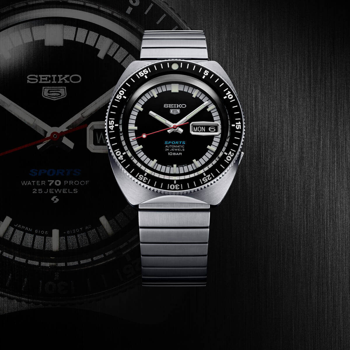 Seiko 5 Sports 55th Anniversary Limited Edition Re-creation of the first 5 Sports watch