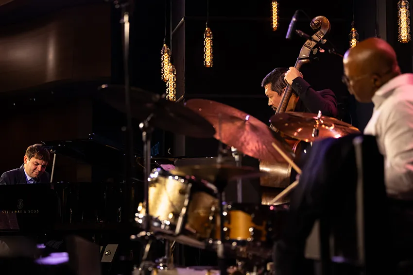 Photo of world-class jazz musicians performing
