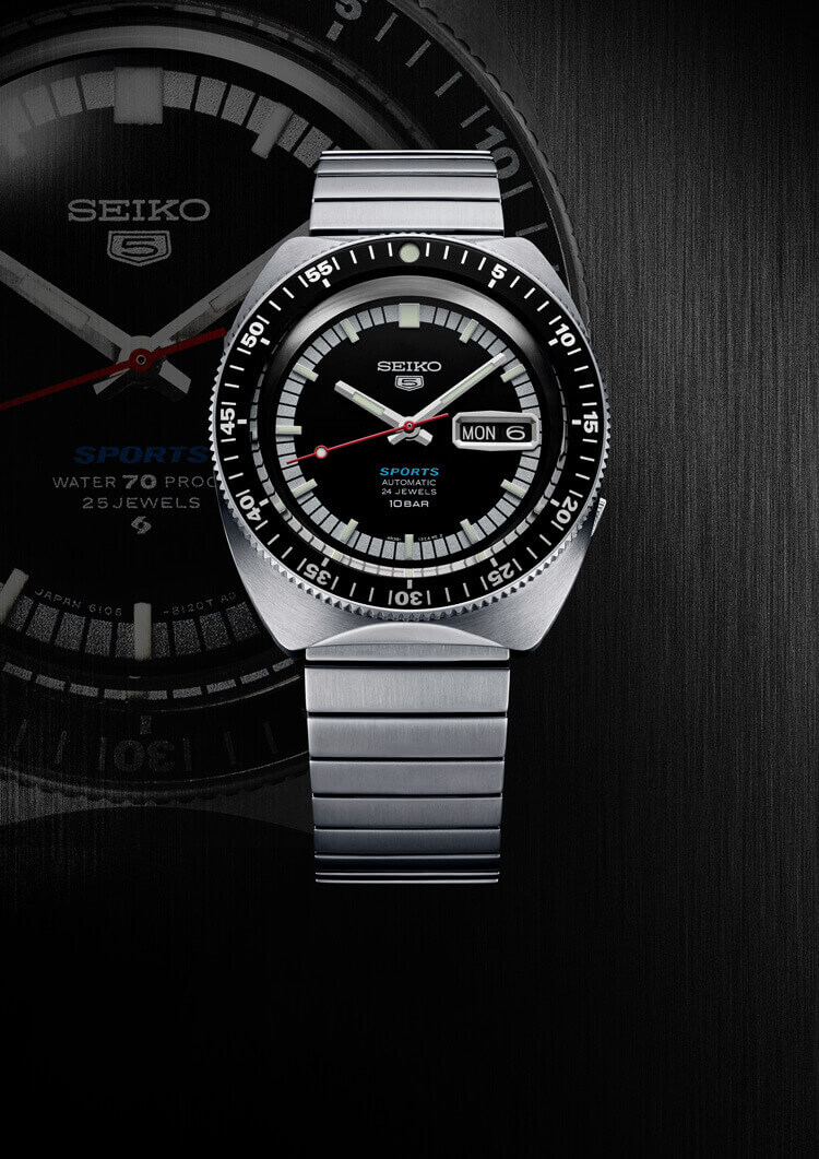 Seiko 5 Sports 55 Aniversario Edición Limitada Recreación del primer reloj 5 Sports