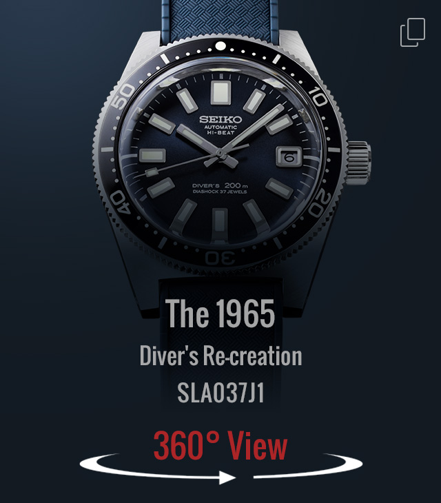 La recreación del reloj de buceo de 1965 SLA037J1 Vista de 360 °