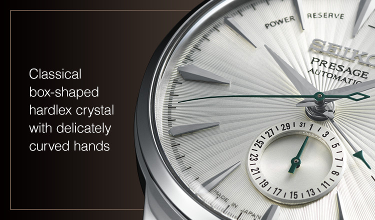 Kristal hardlex klasik berbentuk kotak dengan tangan melengkung halus