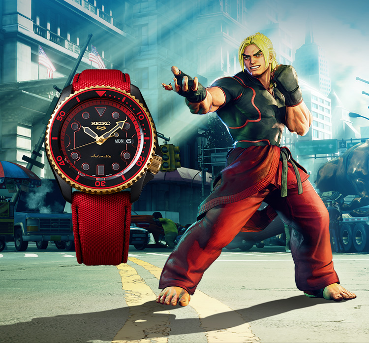 Seiko 5 Sports STREET FIGHTER V Limited Edition | KEN model | Seiko Watch  Corporation