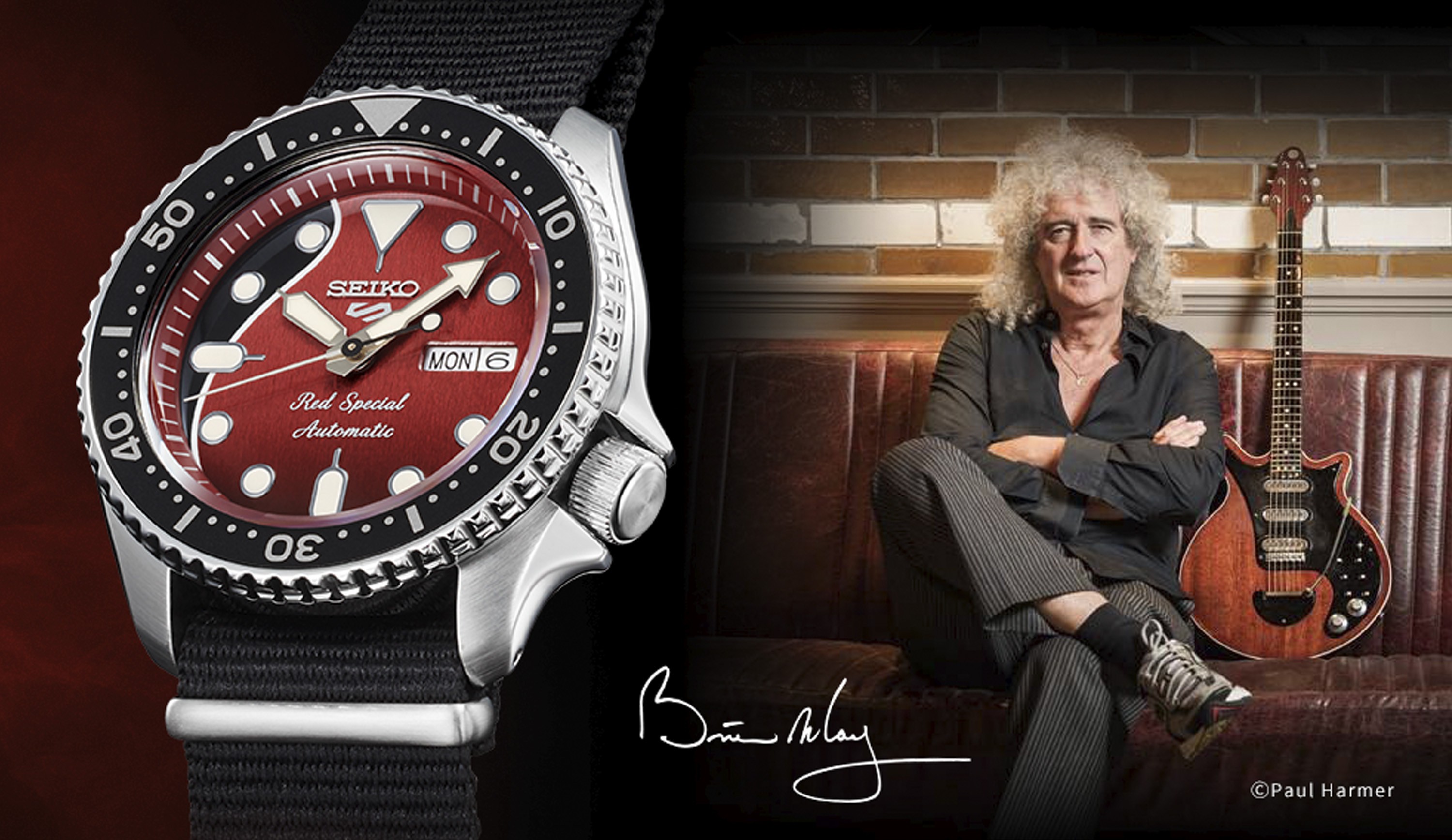 Un nuovo orologio Seiko 5 Sports in edizione limitata celebra la  leggendaria chitarra di Bryan May, la “Red Special” | Orologi Seiko