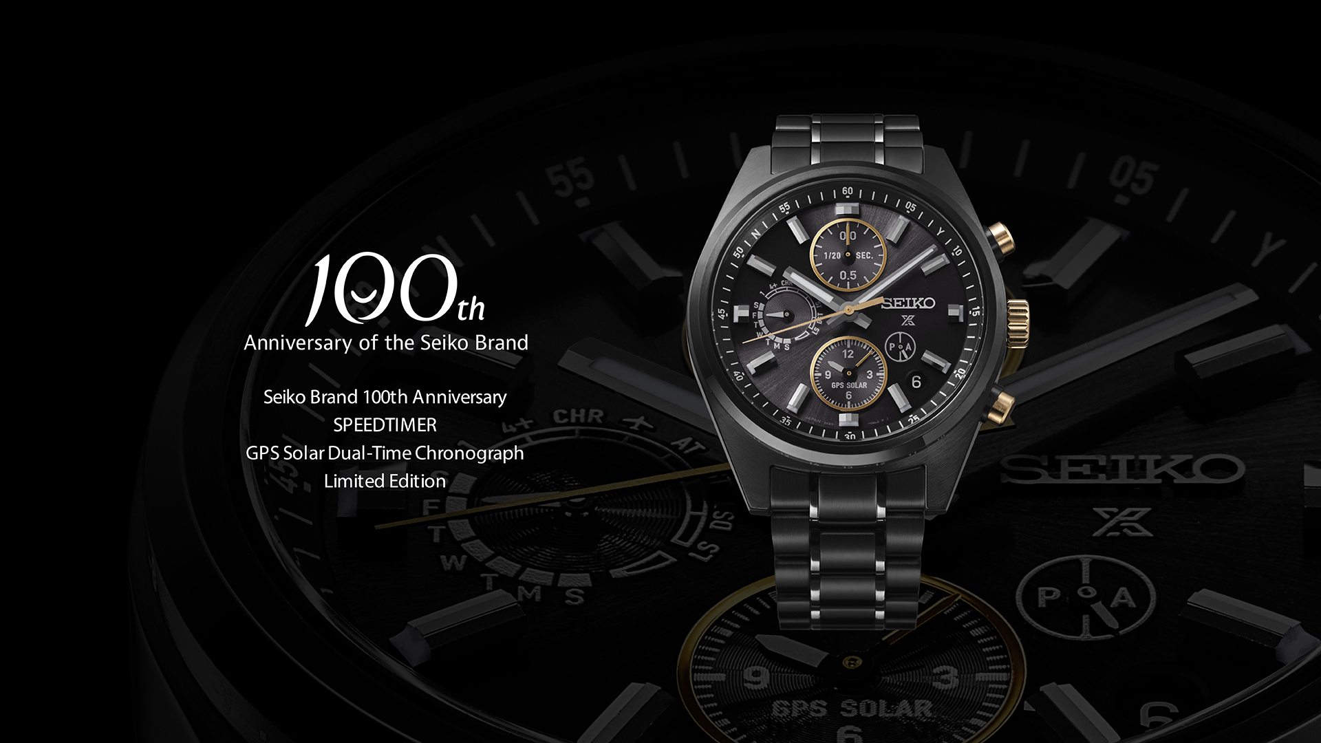 Seiko Brand 100th Anniversary Speedtimer GPS Solar Dual-Time ...
