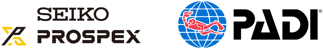 SEIKO PROSPEXとPADI®のロゴ
