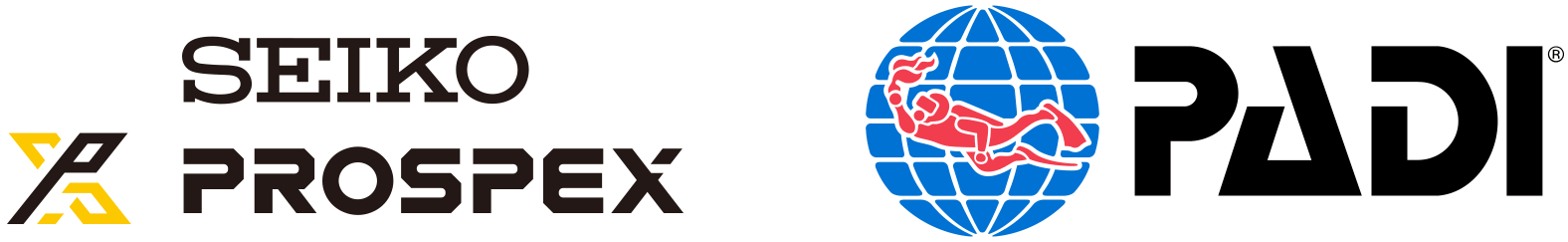 SEIKO PROSPEXとPADI®のロゴ