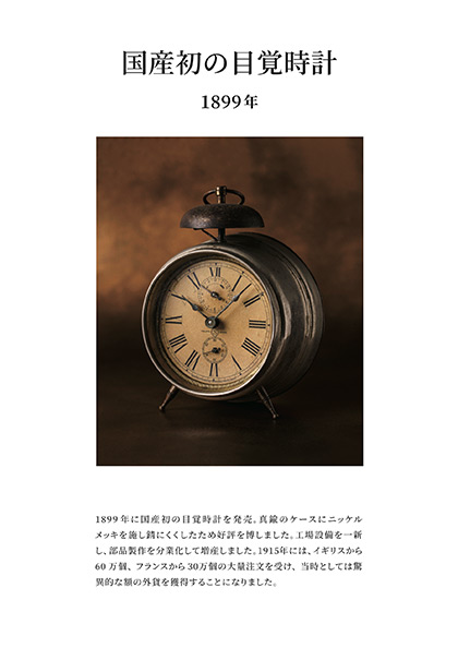 写真：国産初の目覚時計 1899年