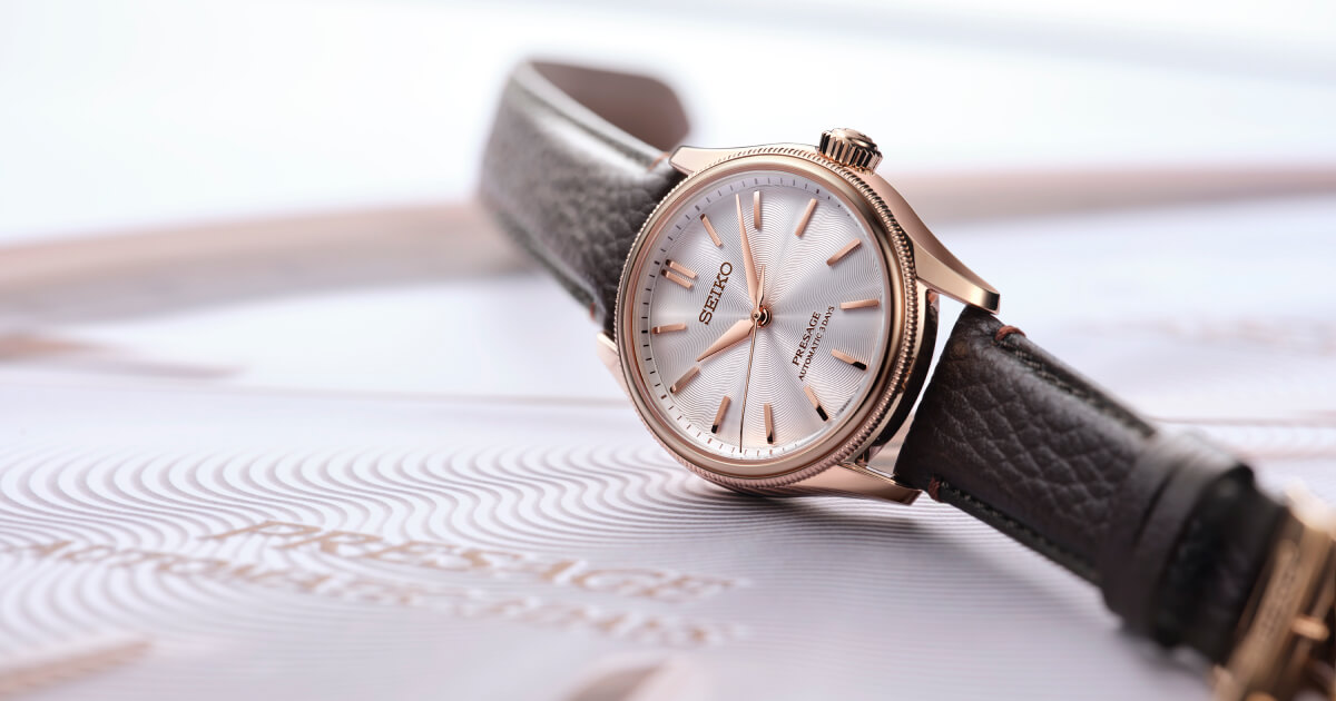 SEIKO プレザージュ 手巻き時計 セイコー プレザージュ＞より、富岡シルクの美しさから着想を得た