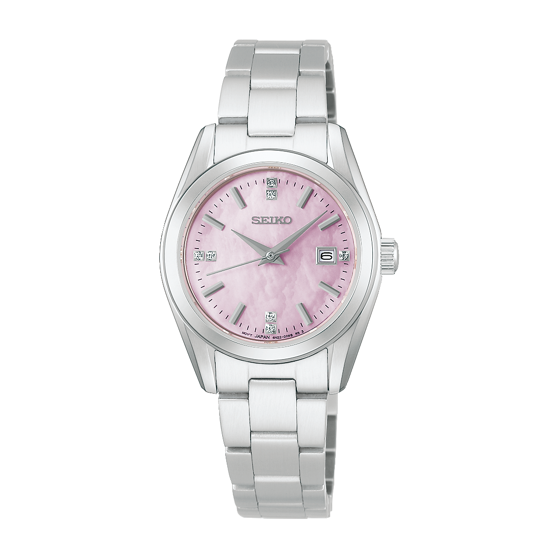 64 稼動 SEIKO 時計 レディース Exceline ピンク　2Pダイヤ HFH002P | セイコーウオッチ