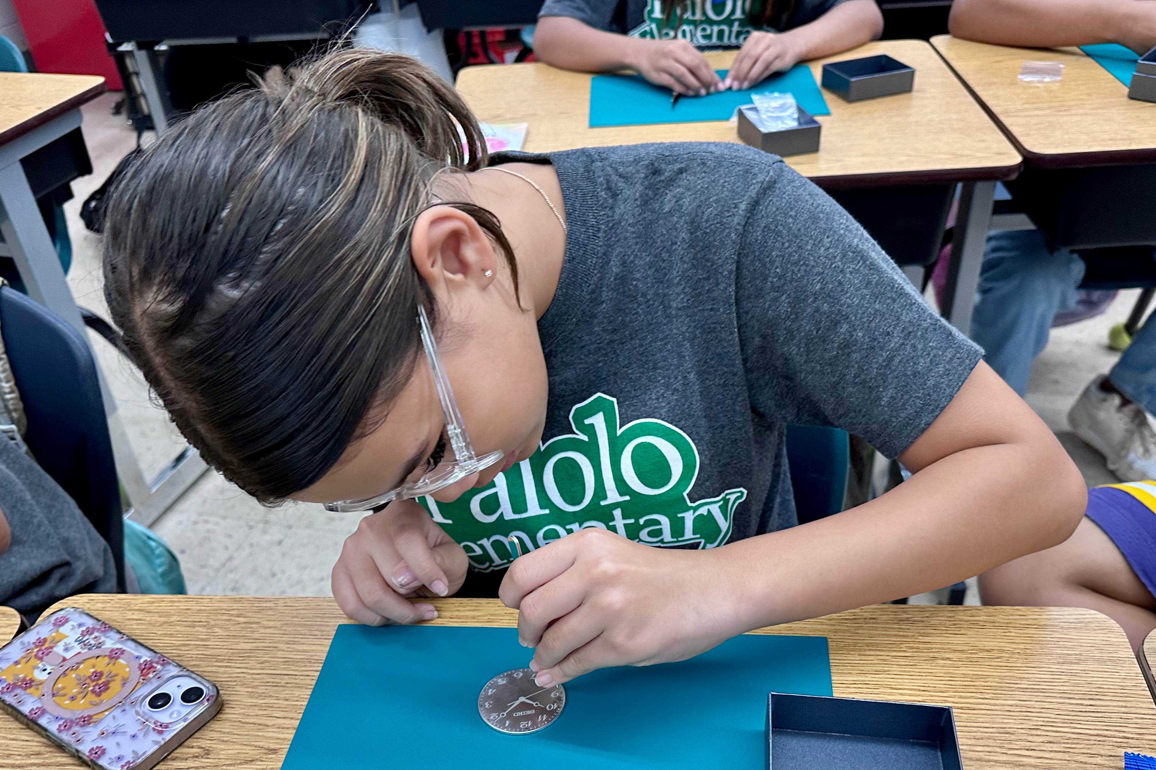 写真：ホノルルでのわくわく時計教室の様子