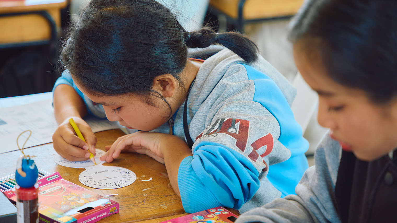 写真 わくわく時計教室の様子