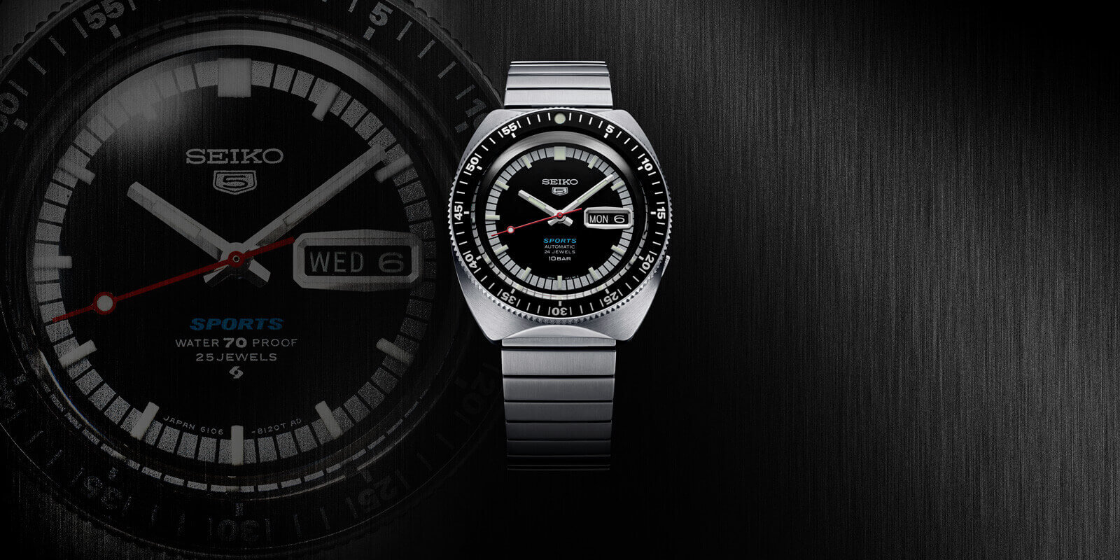 Seiko 5 Sports 55th Anniversary Limited Edition Re-creation of the first 5 Sports watch