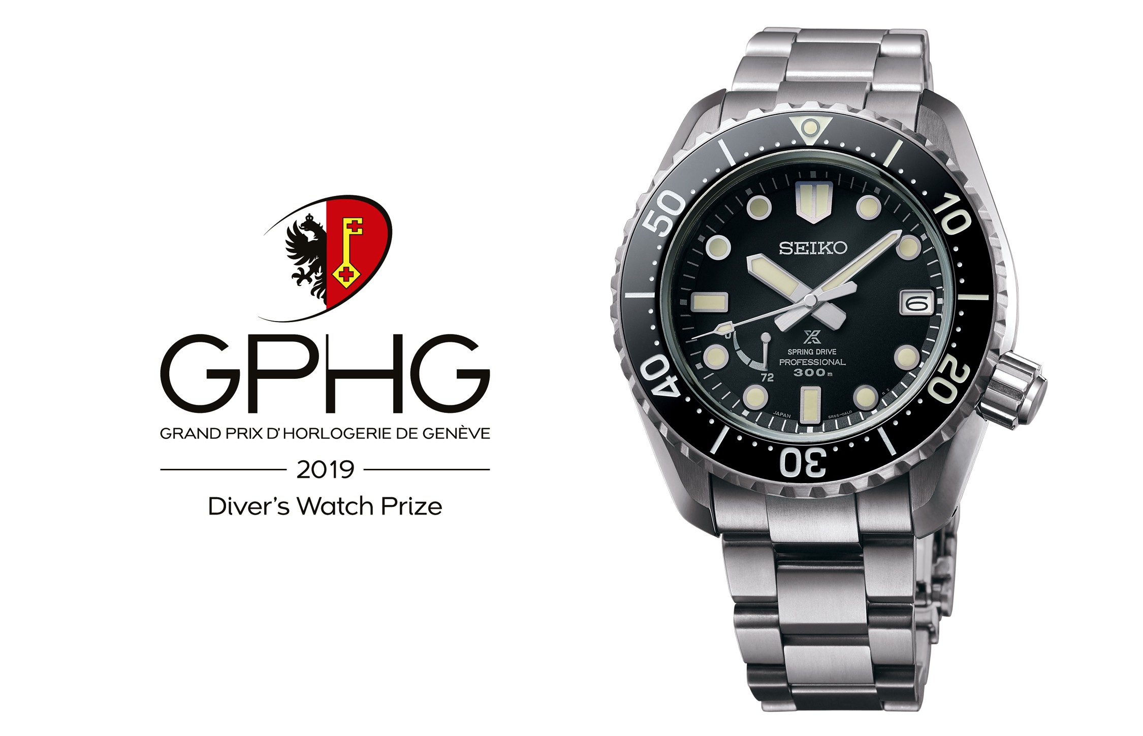 The Seiko Prospex LX Line Diver's wins the Diver's Watch at the 2019 Grand Prix d'Horlogerie de Genève. A consecutive honor for Seiko in the sports/diver's category. | Seiko Watch Corporation