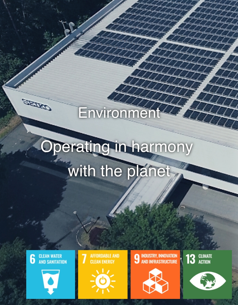 Environment Operating in harmony with the planet