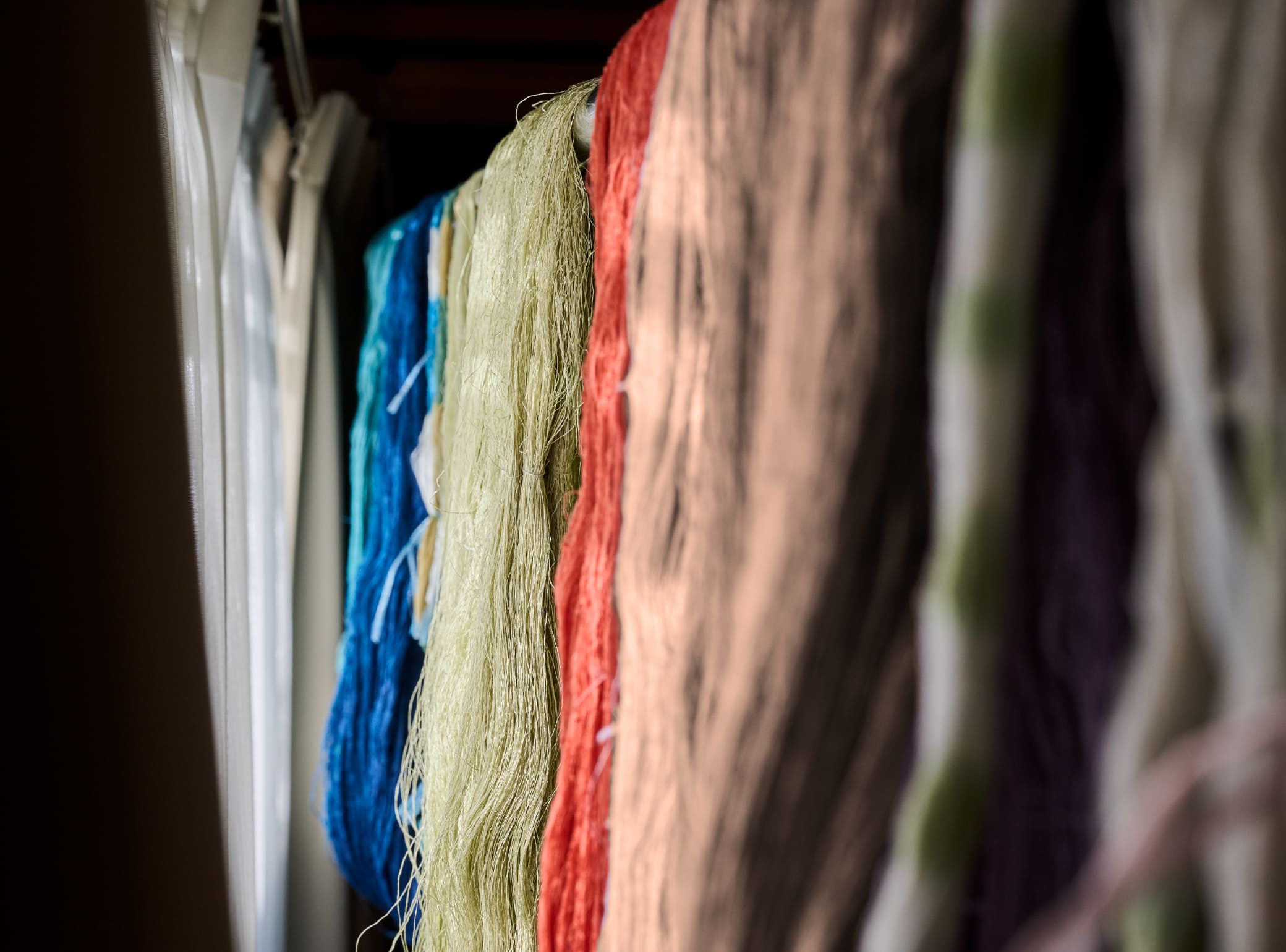Photo of The silk is then rinsed thoroughly with water and dried