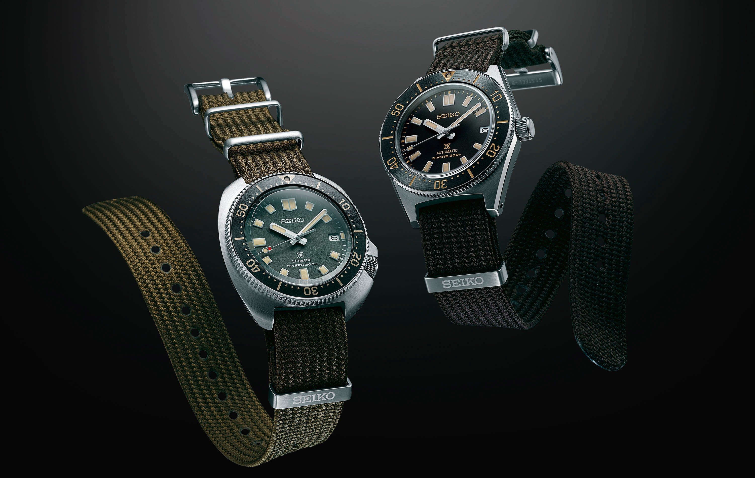 Two creations presented on a new type of fabric strap made especially for  Prospex diver's watches. | Seiko Watch Corporation