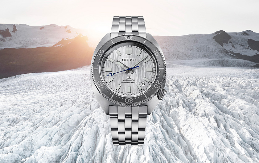Novo relógio de mergulho Seiko Prospex, Edição Limitada Save the Ocean comemorativa do 110º aniversário de manufactura Seiko, inspirado na paisagem polar.