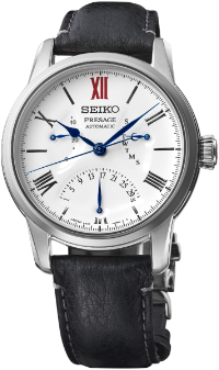 Relógio mecânico Seiko Presage SPB393J1 de edição limitada, com mostrador em esmalte branco.