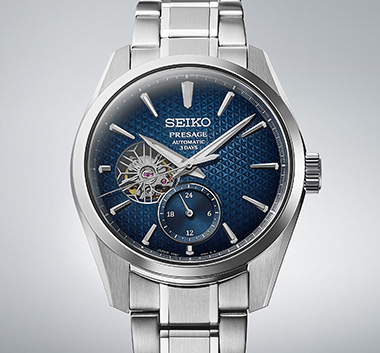Novo relógio Seiko Presage Sharp Edged Skeleton com mostrador azul "Aitetsu".