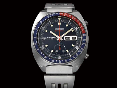 Speedtimer original de 1969: o primeiro cronógrafo automático do mundo com sistema de travão/embraiagem vertical e roda de colunas.