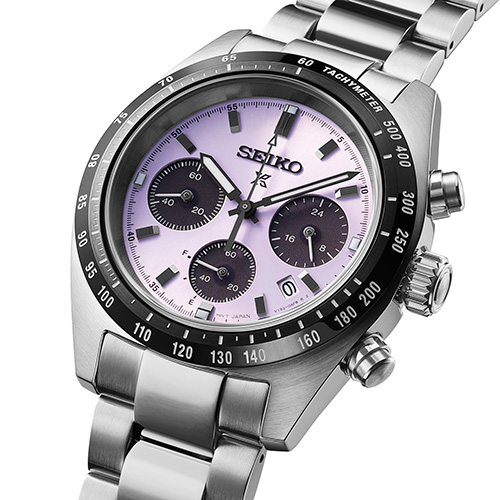 Mostrador roxo do Seiko Prospex Speedtimer SSC955