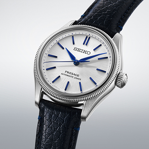 Mostrador do relógio Seiko Presage Classic HCC004J1, edição limitada dos 145 anos.