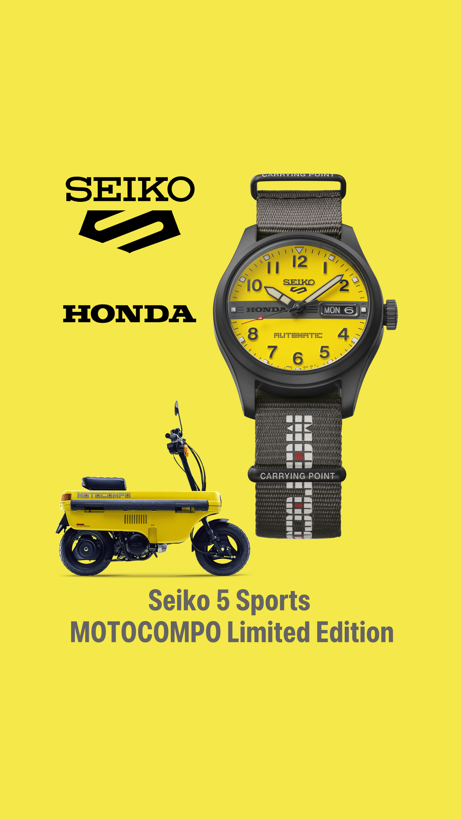 Relógio Seiko 5 Sports x MOTOCOMPO HDB010K1.