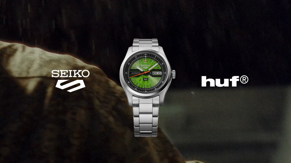 Seiko 5 Sports apresenta um novo relógio em colaboração com a HUF (SRPM09).