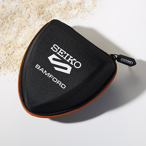 Estojo especial do relógio automático Seiko 5 Sports SRPL95K1, edição limitada BAMFORD.
