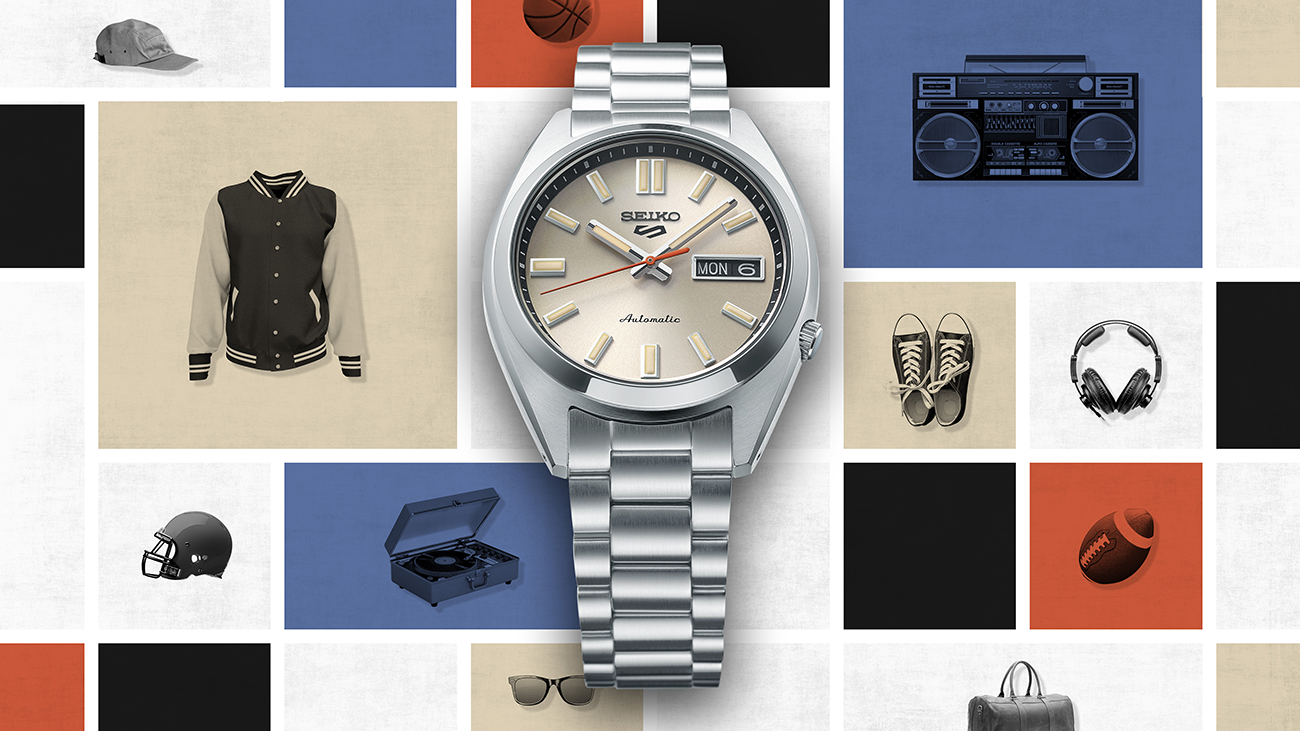 Seiko 5 Sports | Série SNXS, modelo marfim SRPK91