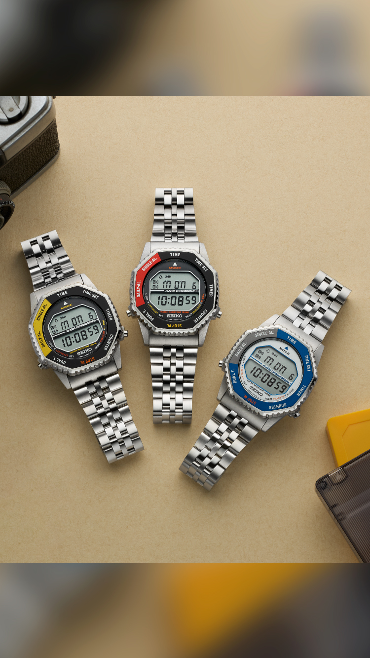 Seiko Conceptual Neo Sports, relógios digitais inspirados no Rotocall de 1982.