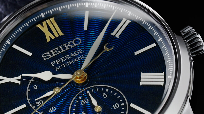 Vídeo do relógio mecânico Seiko Presage Craftsmanship SPB399J1 com mostrador azul em esmalte Shippo.