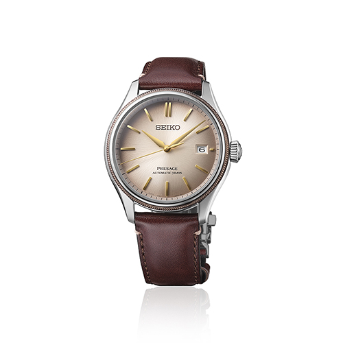 Relógio automático clássico Seiko Presage Classic SPB529, edição limitada com bracelete em pele.