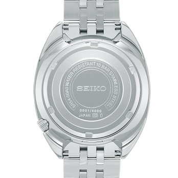 A tampa do relógio Seiko Prospex SPB411J1, edição limitada com movimento mecânico com GMT (calibre 6R54).