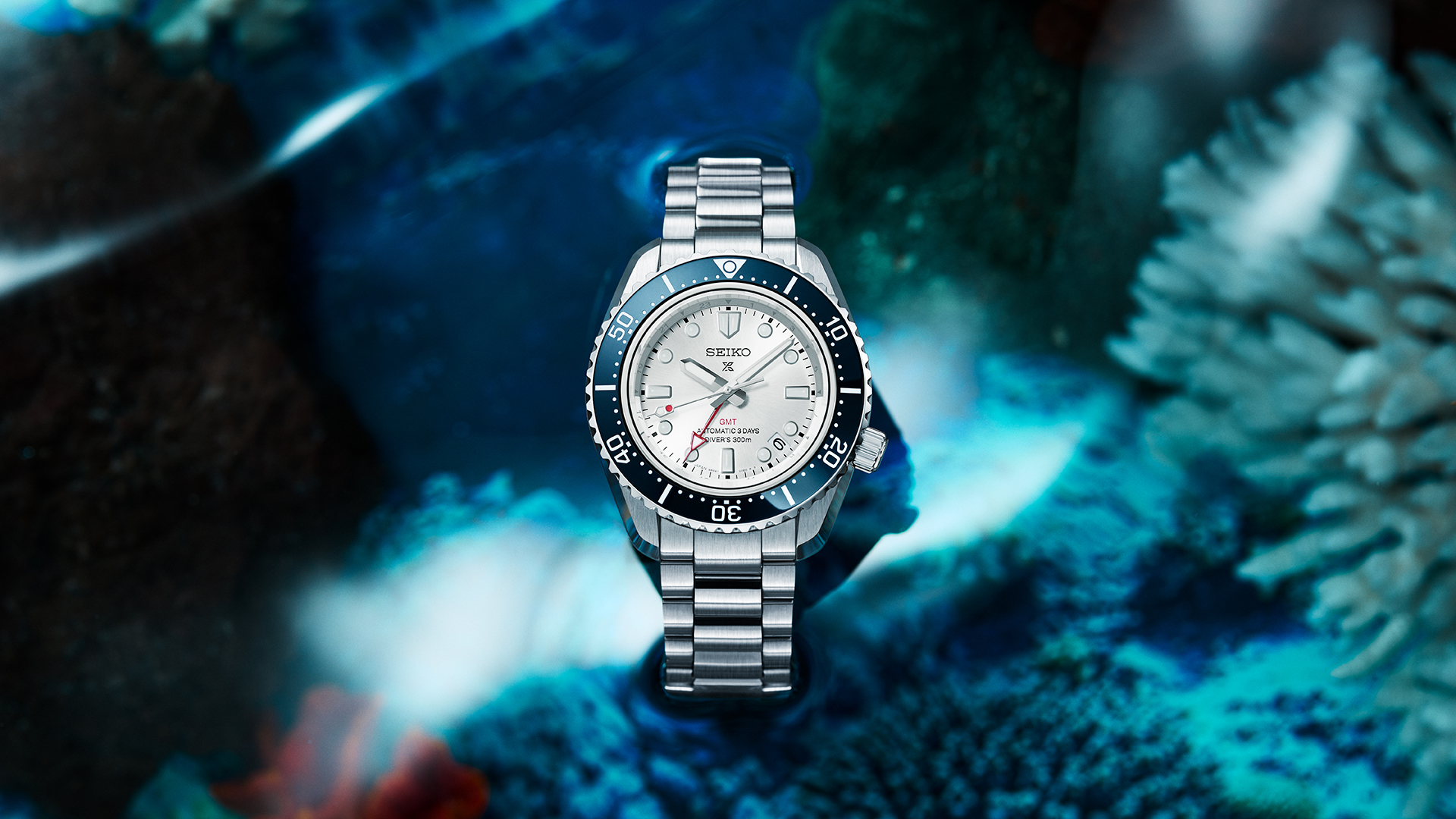 Seiko Prospex SPB519J1 (diver's histórico de 1968 com GMT azul e branco).