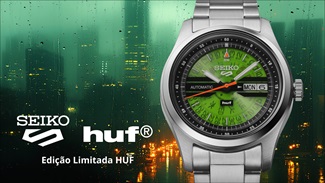 Relógio Seiko 5 Sports x HUF SRPM09K1, página especial de produto (horizontal).
