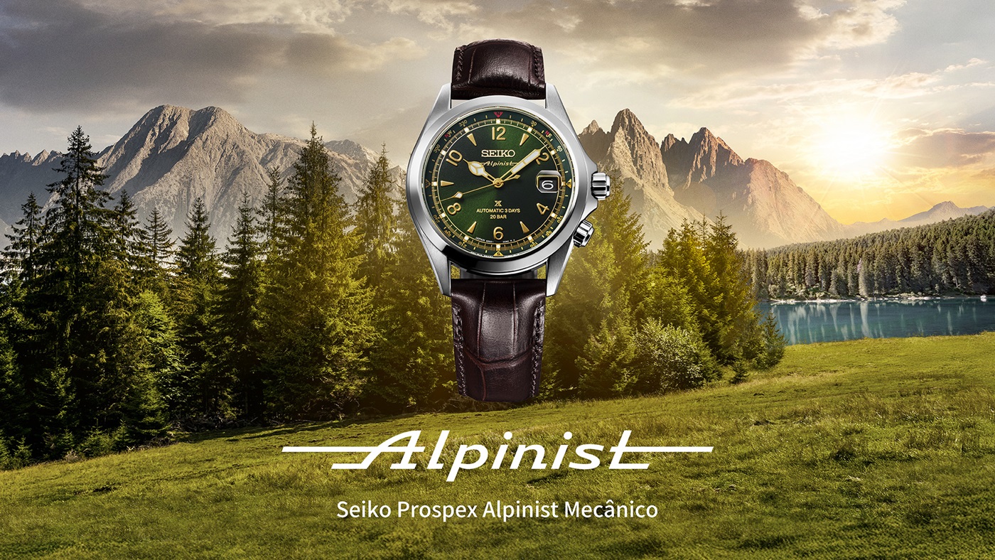Seiko Prospex Alpinist Mecânico, relógios SPB503J1, SPB505J1 e SPB507J1.