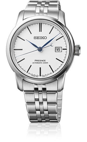 Foto do relógio com mostrador em esmalte Seiko Presage Classic Series SPB403