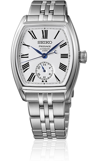 Foto do relógio com mostrador em esmalte Seiko Presage Classic Series SPB537