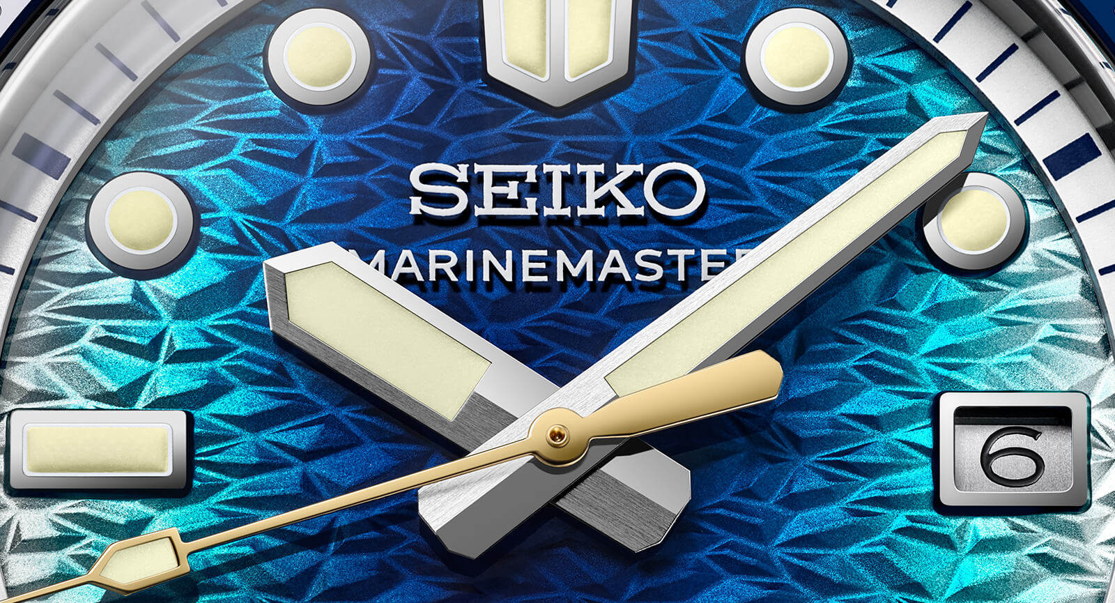 Mostrador do relógio de mergulho Seiko Prospex Marinemaster HBF002
