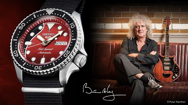Seiko 5 Sports celebrates a legendary guitar, Brian May's ''Red