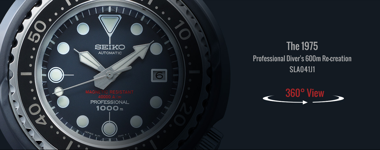 The 1975 Professional Diver&rsquo;s 600m Re-creation SLA041J1 360°View function