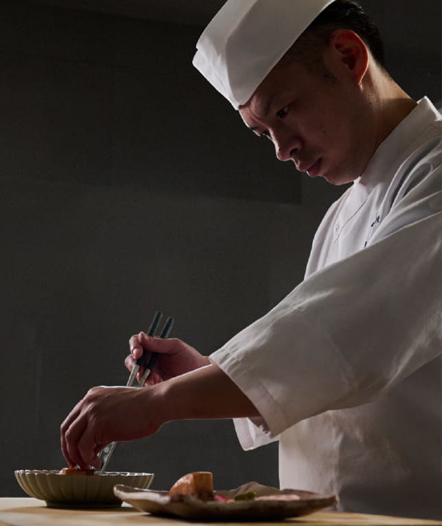 Photo of Naotaka Motoyama,Executive Chef of Shimogamo Saryo